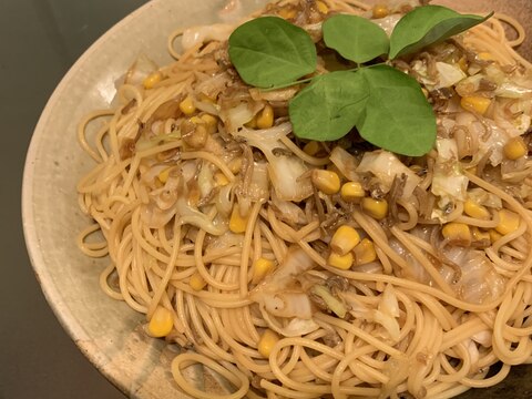 ゴマ香る☆じゃこの和風醤油パスタ